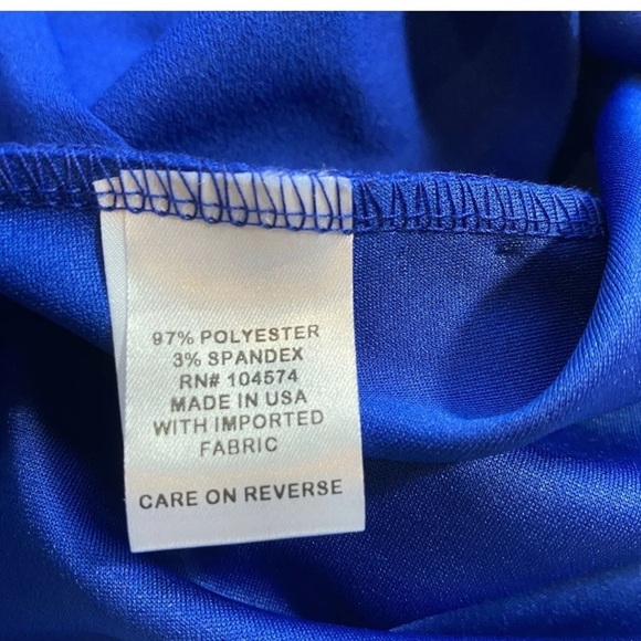 NWT Nordstrom Vanity Room Layered Bell Sleeve V Neck Royal Blue A-Line Dress - Picture 9 of 9